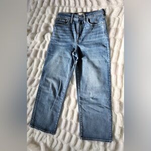 Madewell jeans slim wide leg crop size 27